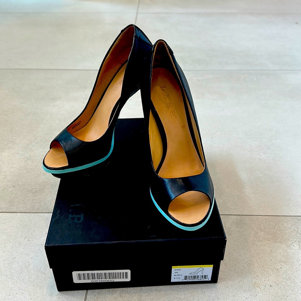 Nearly brand new (worn once indoors only) LAMB shoes ultra high heel.